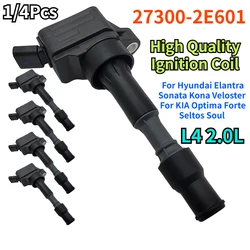 1/4Pcs 27300-2E601 UF816 For Hyundai Elantra Sonata Kona Veloster KIA Optima Forte Seltos Soul L4 2.0L 49137 Car Ignition Coil