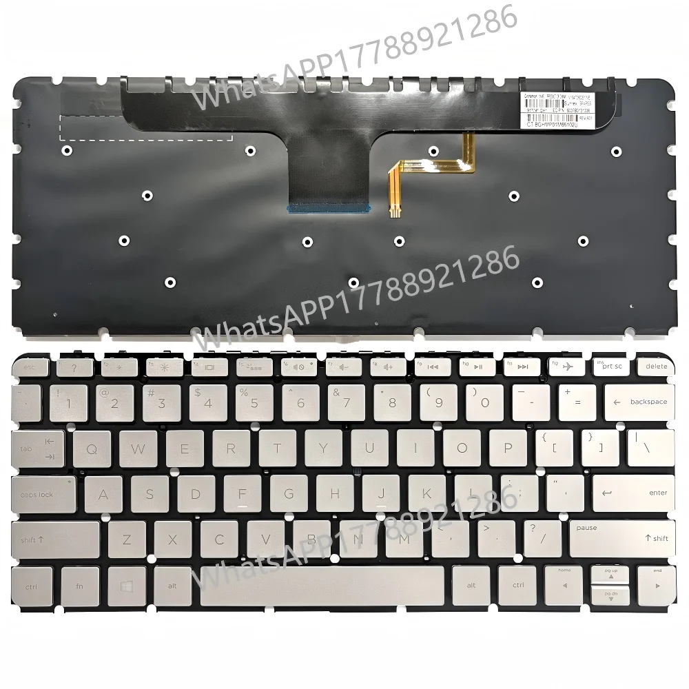 Brand New Silver US Layout Backlit Keyboard for HP Envy 13-AB TPN-I127 AB026TU AB105TX AB023 AB024 AB025