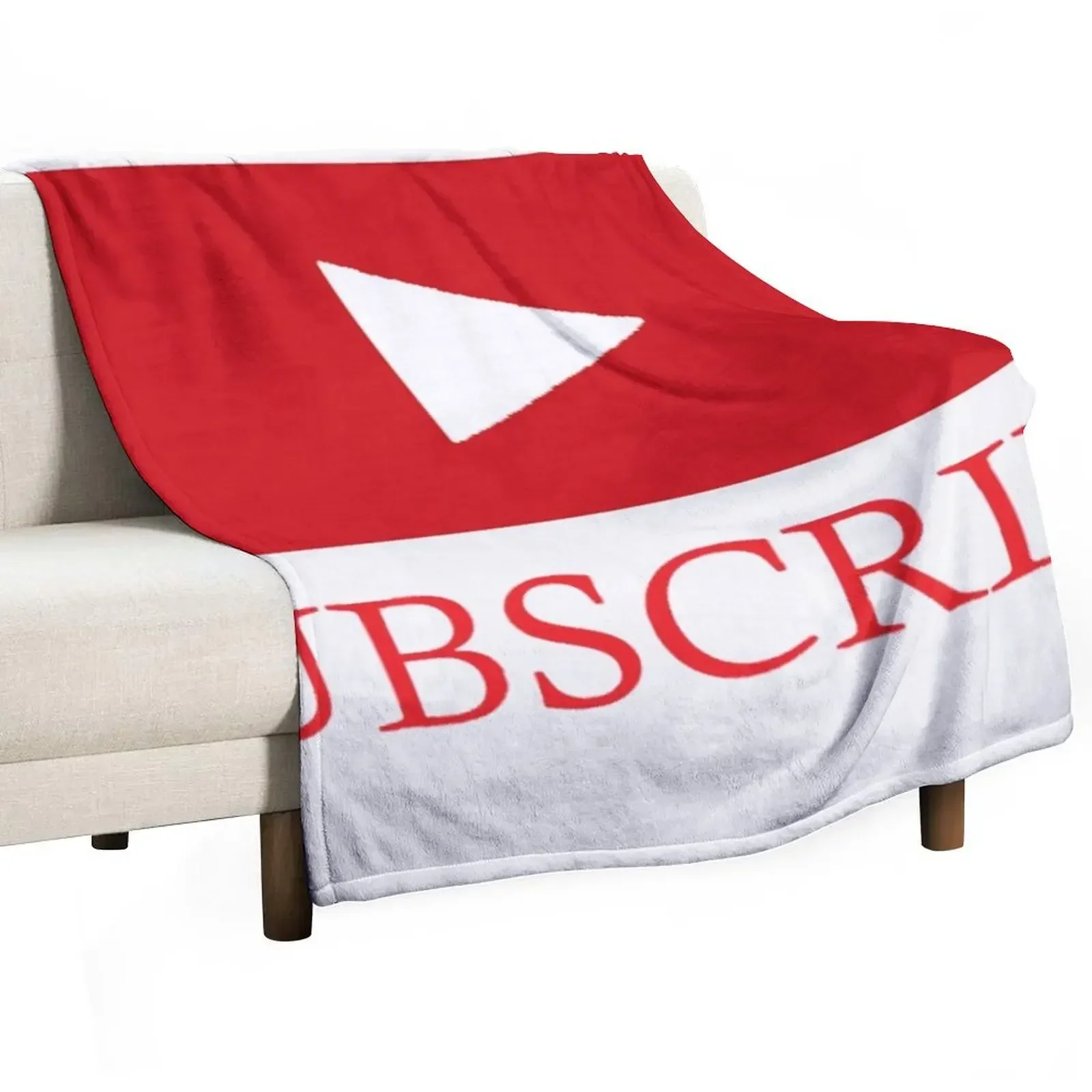 Youtube logo and subscribe button Throw Blanket Loose Picnic Blankets