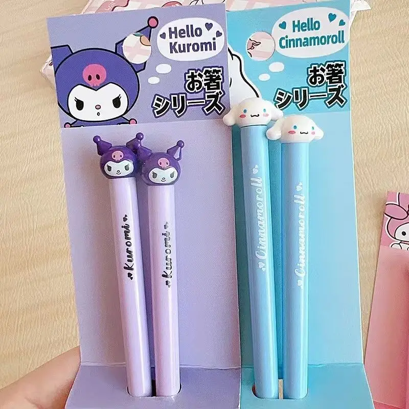 ثلاثية الأبعاد عيدان لطيف كورومي سينامورول بلدي ميلودي عروسة كارتون المضادة للانزلاق عيدان Kawaii السوشي زوجين أواني الطعام هدية