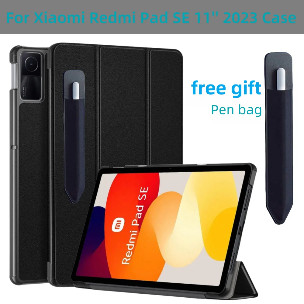 

For Xiaomi Redmi Pad SE 11 Inch 2023 Case Flip Triple fold Stand Smart Cover For Redmi Pad SE 11'' Tablet Case Auto Sleep/Wake