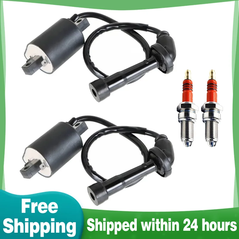2x Ignition Coil Spark Plug For Yamaha V Star 650 XVS650 4VR-82320-00
