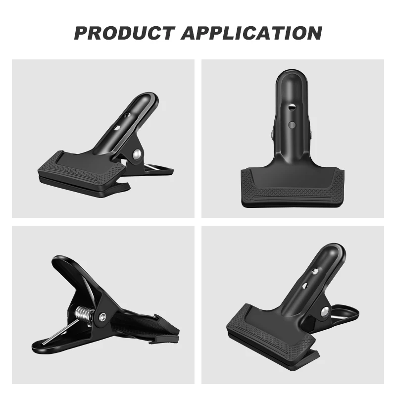 Soonpho Heavy Duty Spring Clamps Clips Black White Metal Rubber Hinge Clip File Clamps for Photography Background Stands Clips