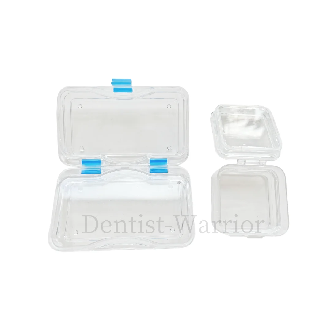 Denture Cases Dental Veneers Hinged Display Jewelry Storage Box Transparent Material Inside Membrane  ﻿