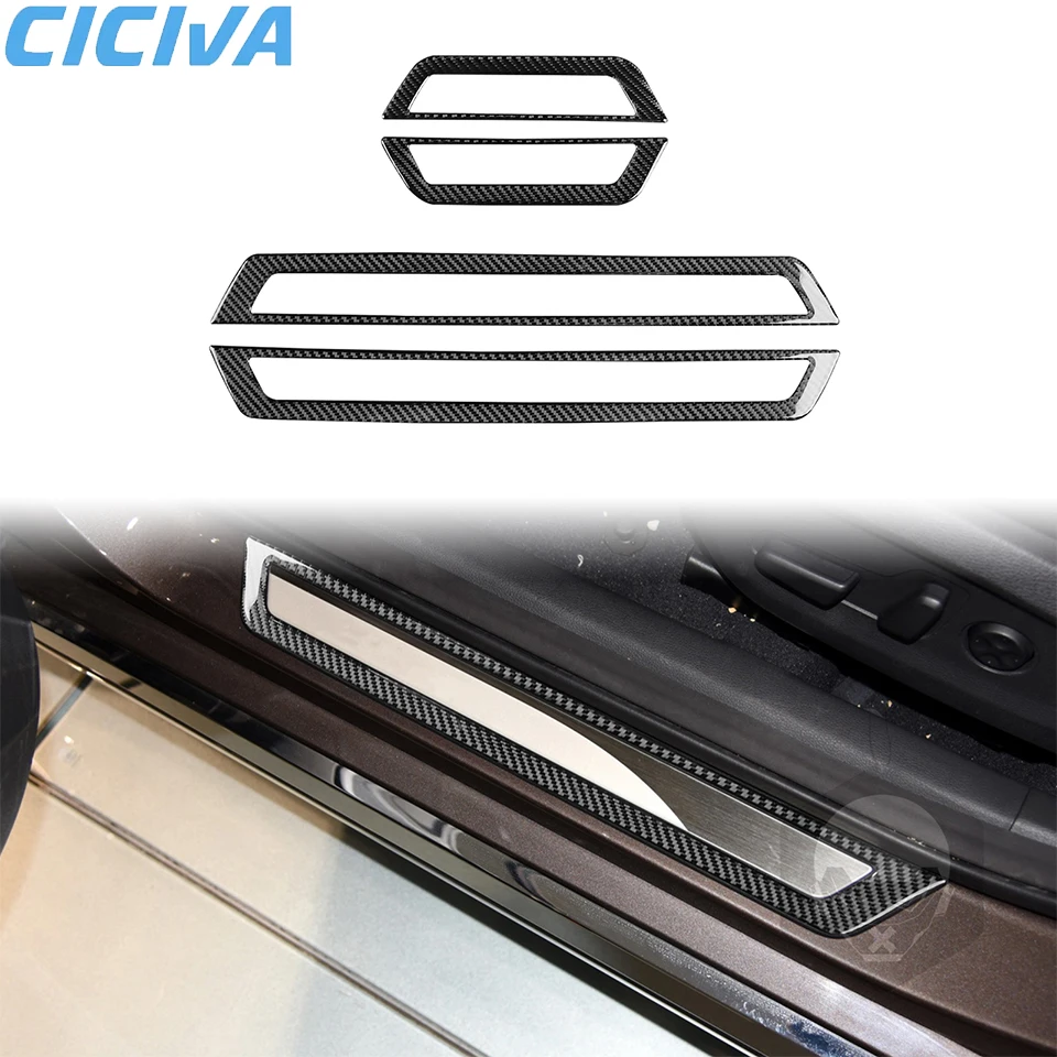 

Soft Carbon Fiber Car door sill frame Car Interior Decoration Sticker For Hyundai Sonata 9th 2015-2017