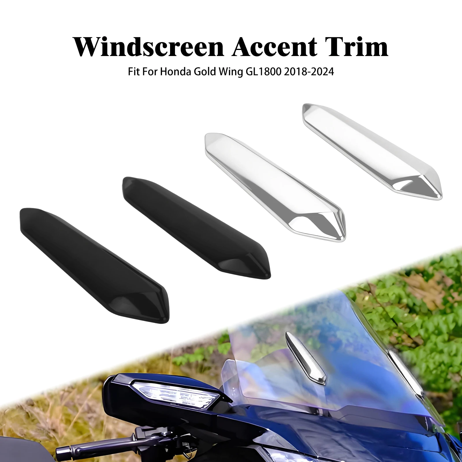 Motorcycle Windshield Accent Trim Decorative Edge Guard Cover For Honda Gold Wing GL 1800 2018-2023 2024 Windscreen Molding Trim