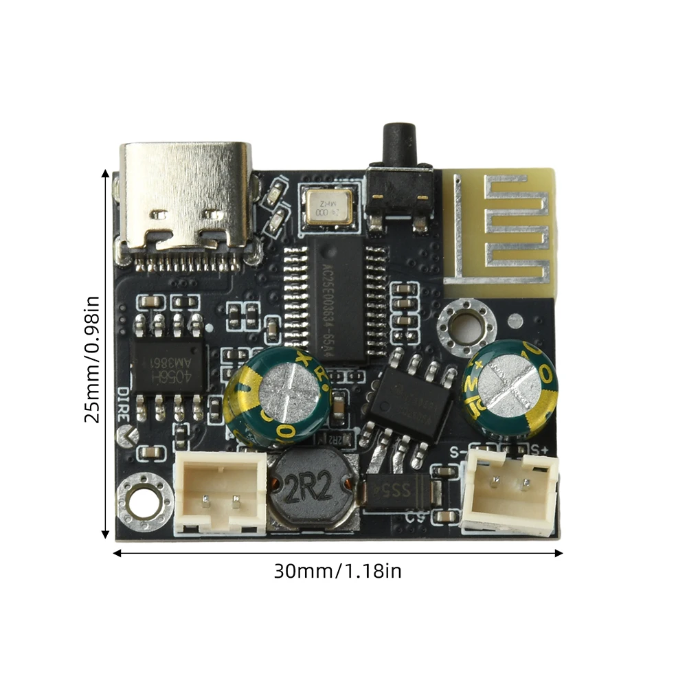 5V BT Audio Amplifier Board with Bluetooth 5.4 USB Input 6.2W Class D Mono Amp Module for DIY Portable Speakers