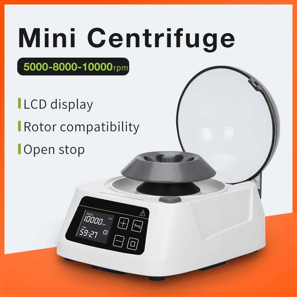 Pcr Centrifuge Machine Digital High-speed Plasma Centrifuge Lab 5000rpm 0.5ml 1.5ml 2ml Medicine Centrifuge Tube 220v EU Plug