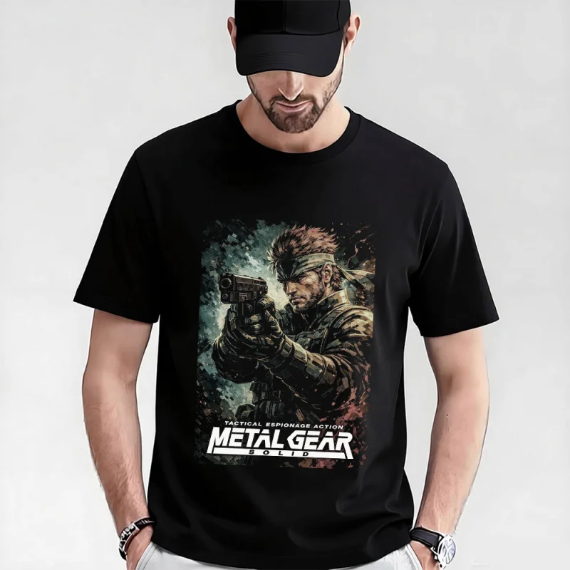 

Metal Gear Solid 0315 MGS Tactical Espionage Action gift t shirt for men Kojima Video game Graphic Clothes All size tops S-6XL