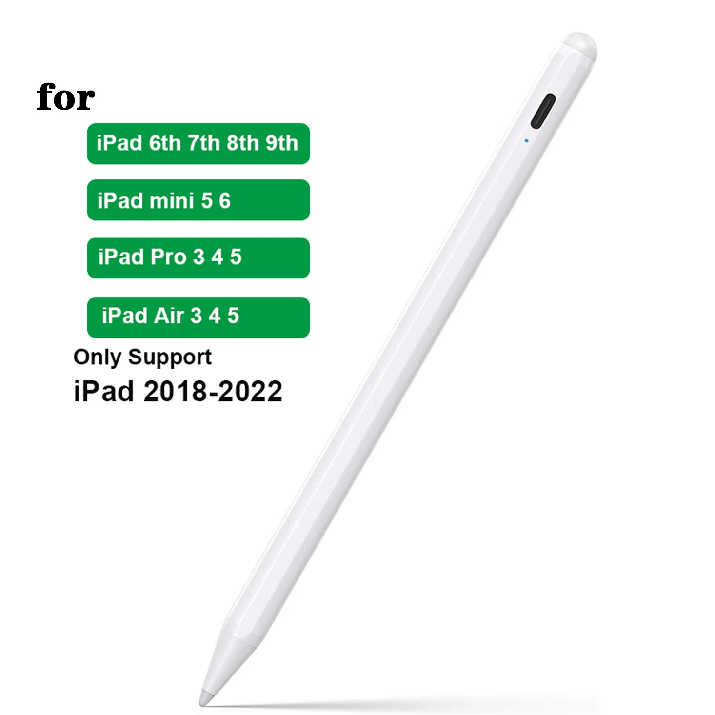 

for iPad Pencil Palm Rejection Tilt Pen for 2022 2021 2020 2018 2019 iPad Air 4 5 7 8 9 Mini 5 6 Stylus Pen For Apple Pencil 2 1