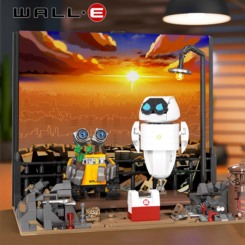 Wall E EVE Love Movie Space Robot Figures Model Friends Ideas Building Block Brick Gift Kid Birthday Girls Boys Toy