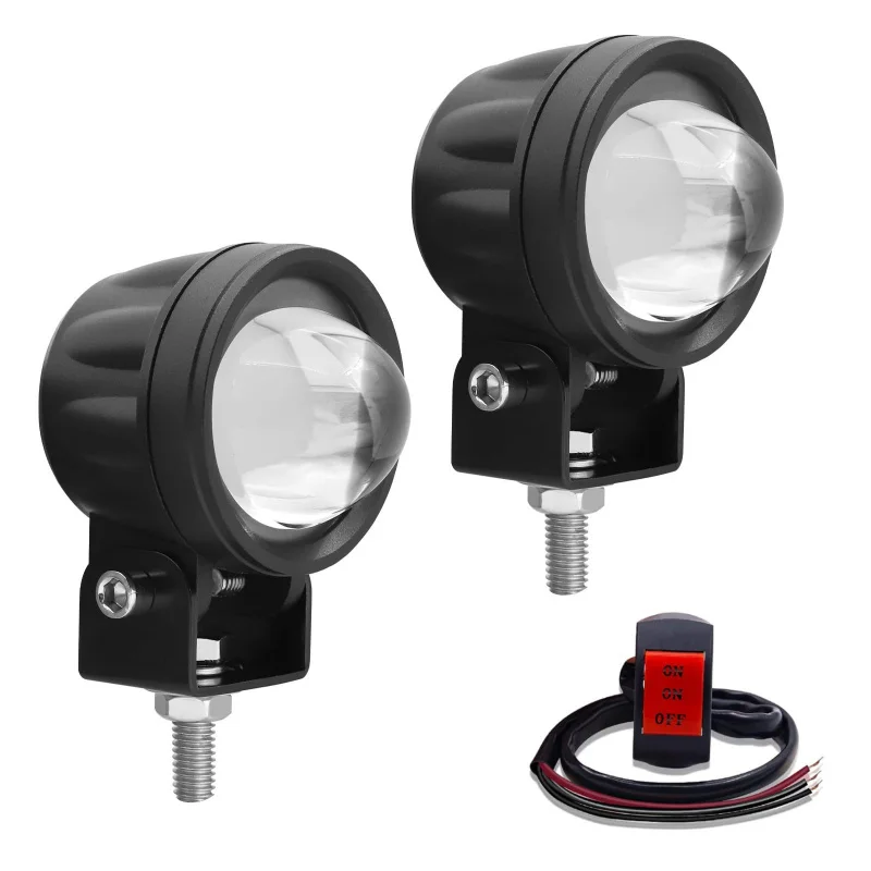 

SAAR Motorcycle Fog Light with Lens LED Headlight White Light Yellow Light Auxiliary Spotlight Integrated High and Low Beam