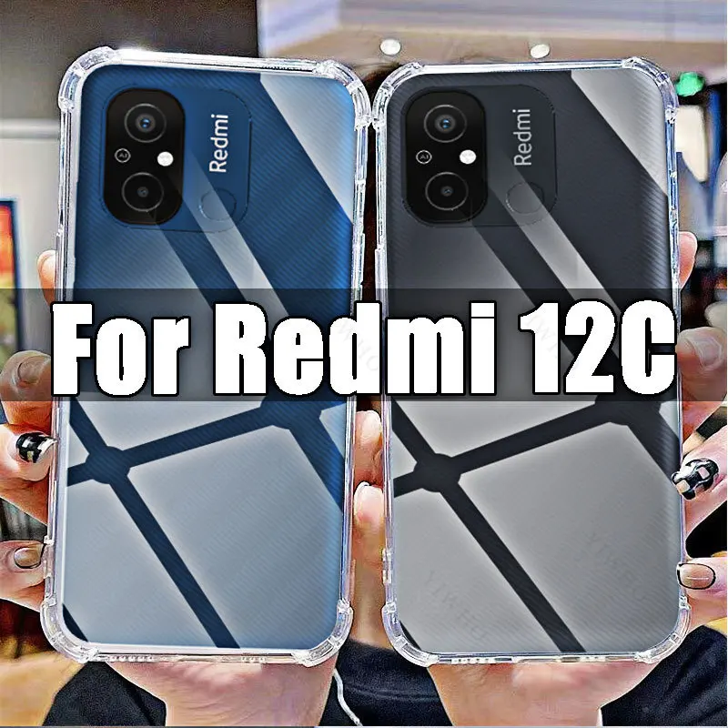 Soft Silicone Shockproof Case for Xiaomi Redmi 12C Clear TPU Transparent for Redmi12C 6.71