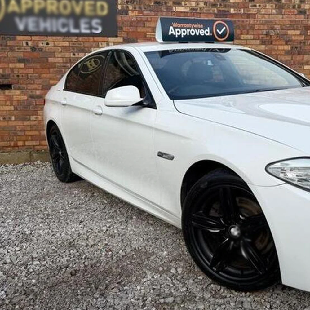 Glänzender/Matter Schwarzer Chrom-Aufkleber zur Entfernung für BMW 5er F10 2011-2017 Limousine, Außenverkleidung der Autofenster – Detail 7