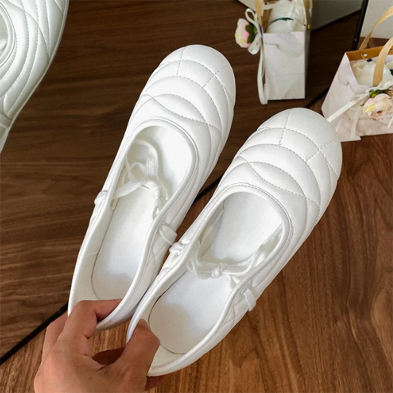 

Women Flats Ballet shoes Mary Jane Shoes Fashion lace-up retro Loafers Designer Casual Comfortable lightweight ballet sneaker