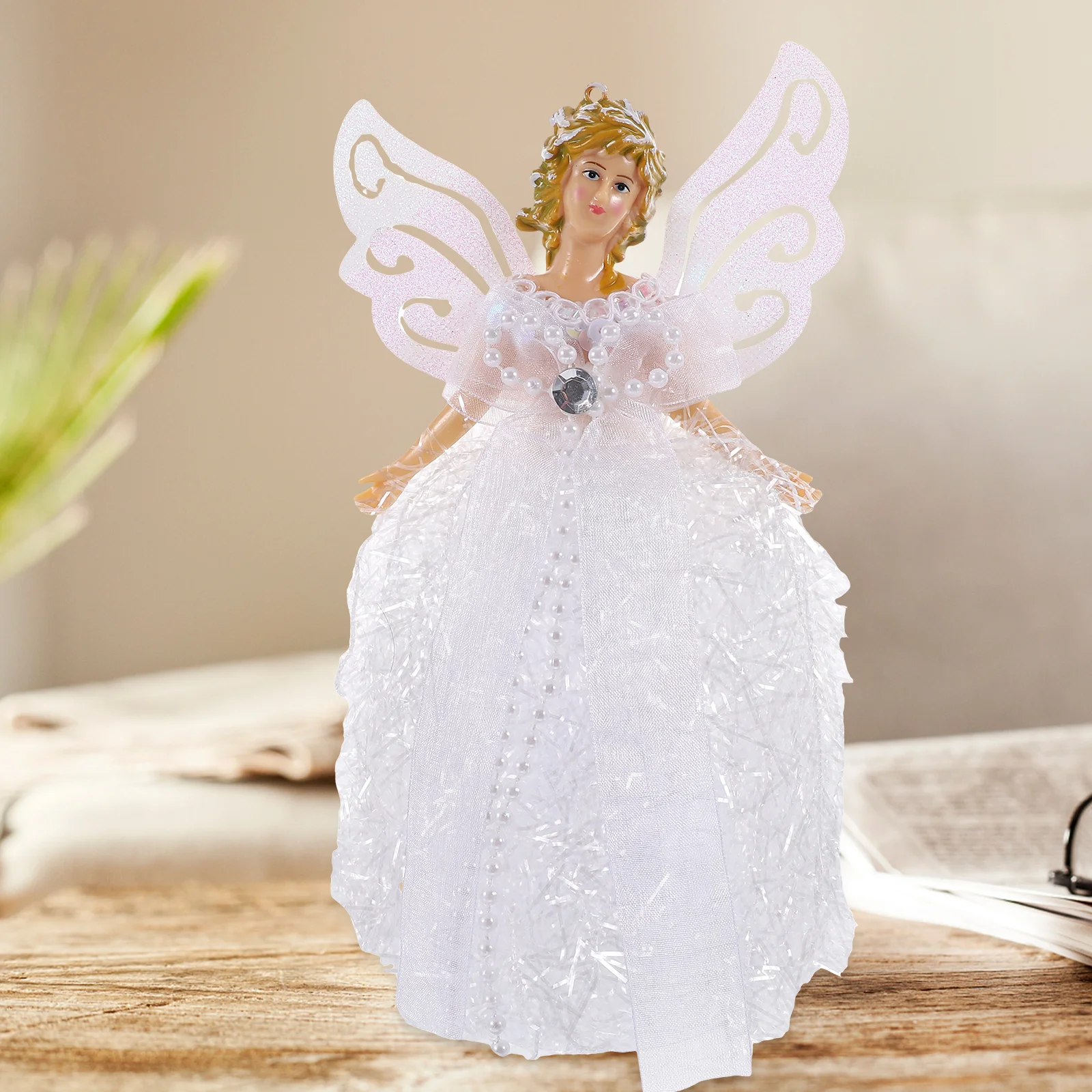 

Exquisite Angel Decor Wedding Sculpture Tabletop Decoration Festive Christmas Home Shelf Ornament Material