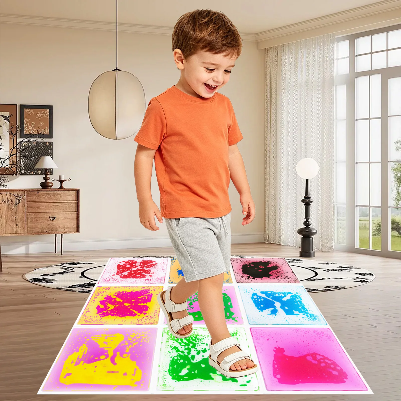 Kids Educational Mat - حصائر مشي حسية للأطفال، سميكة ومريحة،