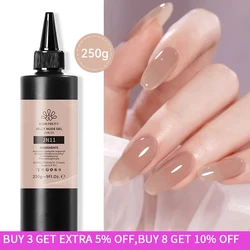 BORN PRETT 250g Milky White Gel Nail Polish Jelly Nude Pink Transparent Clear Natural Color French Soak Off UV Construction Gel