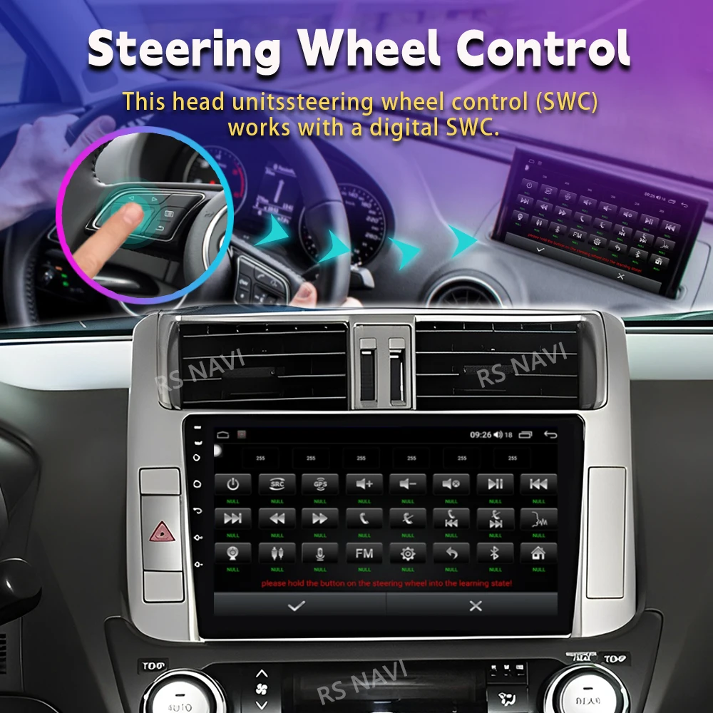 Android 16 Carplay Auto Car Radio Multimedia Player For Toyota Land Cruiser Prado 150 2009-2013 Autoradio Stereo 2din Head Unit view 3