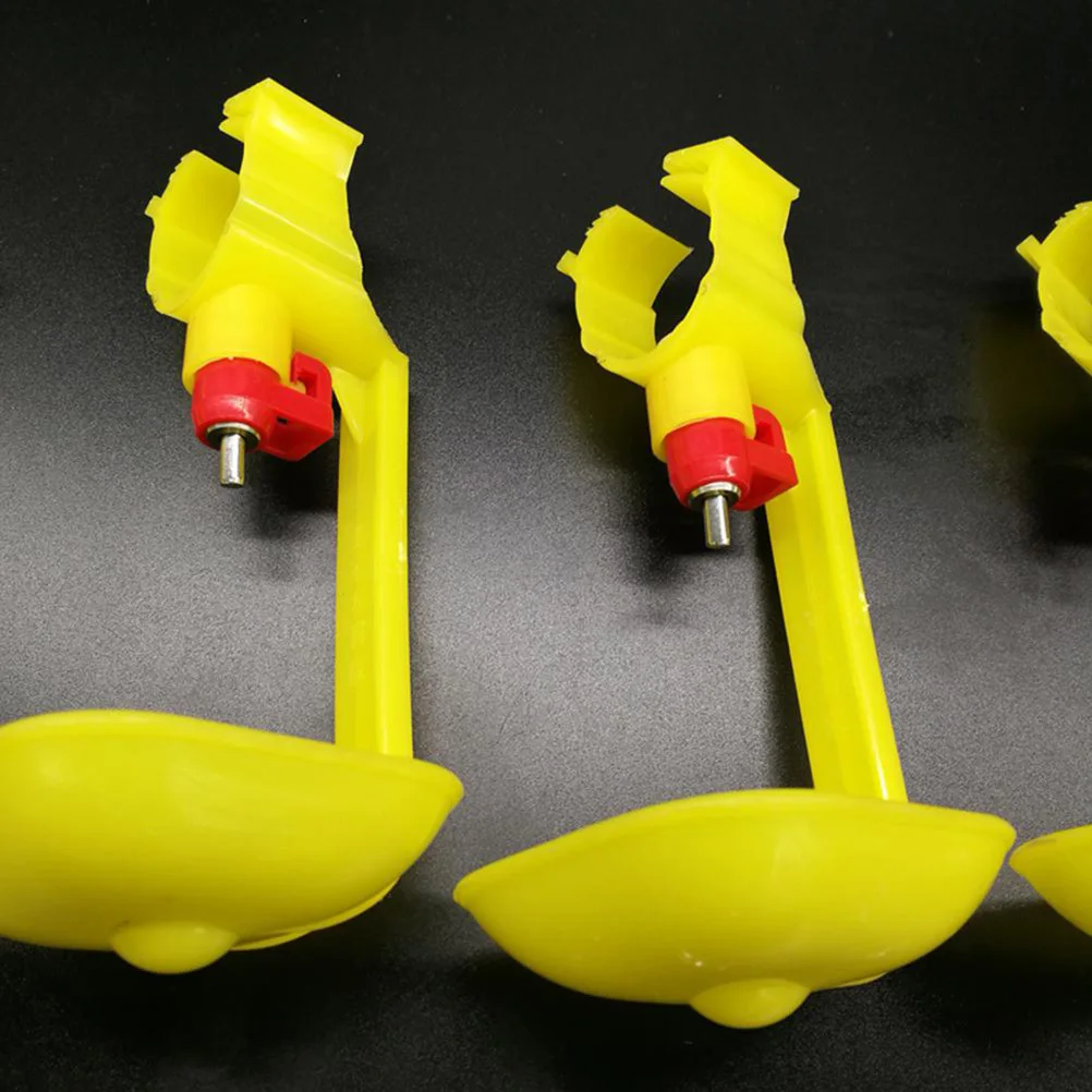 

4Pcs Chicken Drinking Fountains Automatic Poultry Waterer Dispenser for Home and Commercial Use No Water Waste Yellow