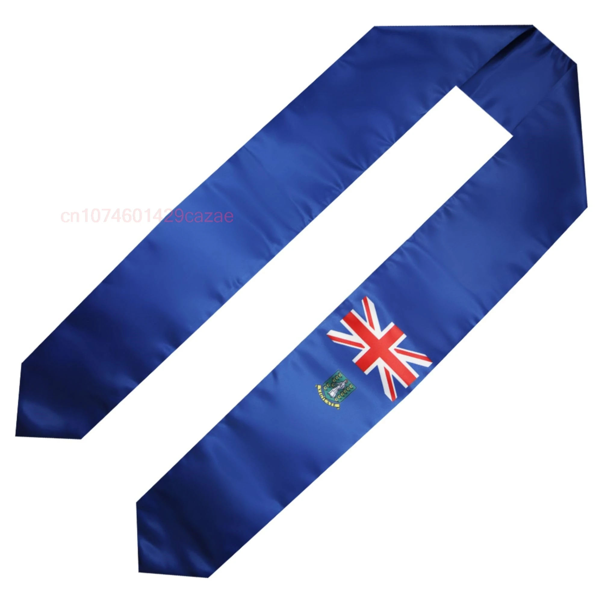 

The British Virgin Islands Flag 180*15CM Graduation Sash Stole Scarf Double Sided for Study Aboard International Students