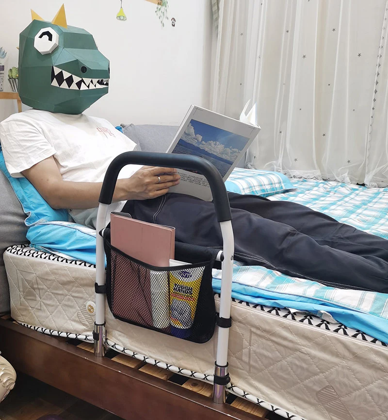 مقبض حديد لكبار السن في المستشفى، إطار بجانب السرير مطلي باللون الأبيض، سكة سرير قابلة للتعديل، ارتفاع السرير، مساعدة الجانب، حاجز اليد #5