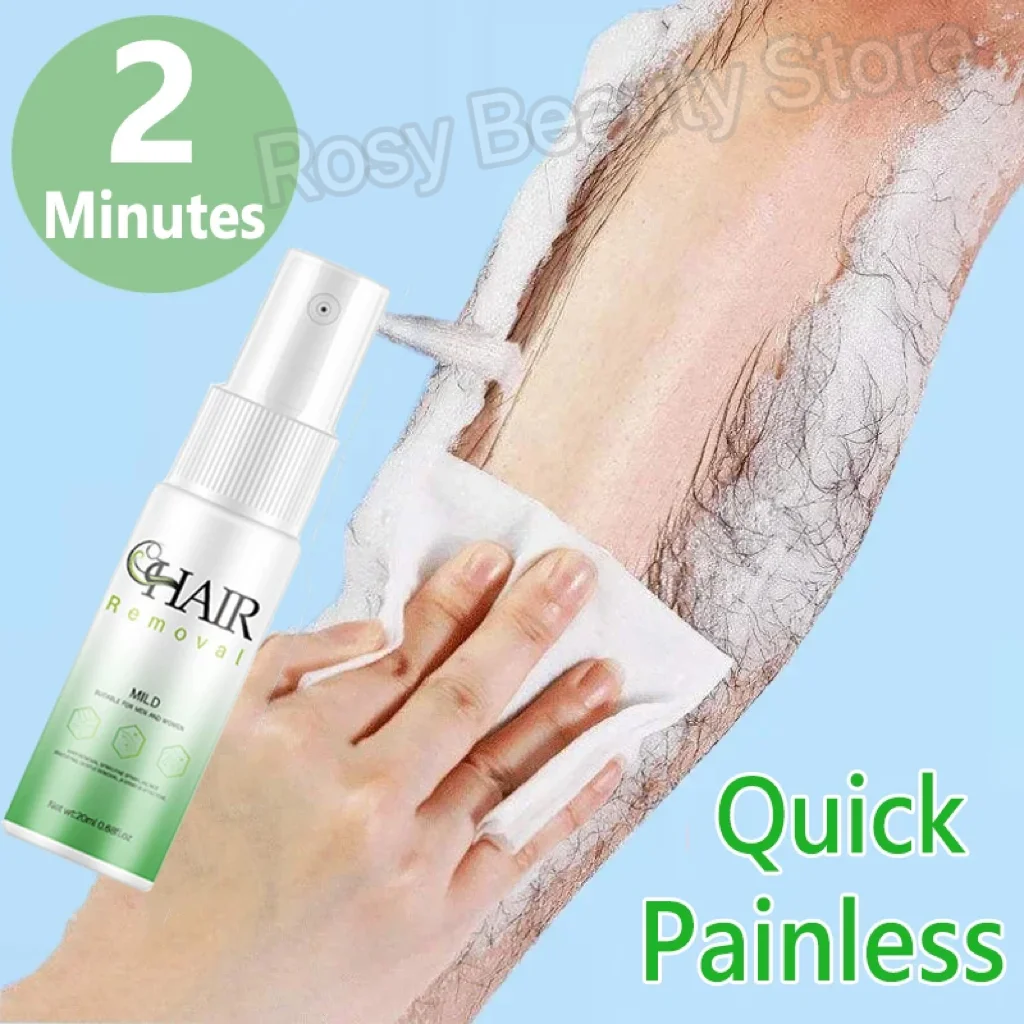 

2 Minutes Fast Painless Hair Removal Spray Permanent Depilatory Hair Growth Inhibitor Arm Armpit Leg for Men Women Repair Care