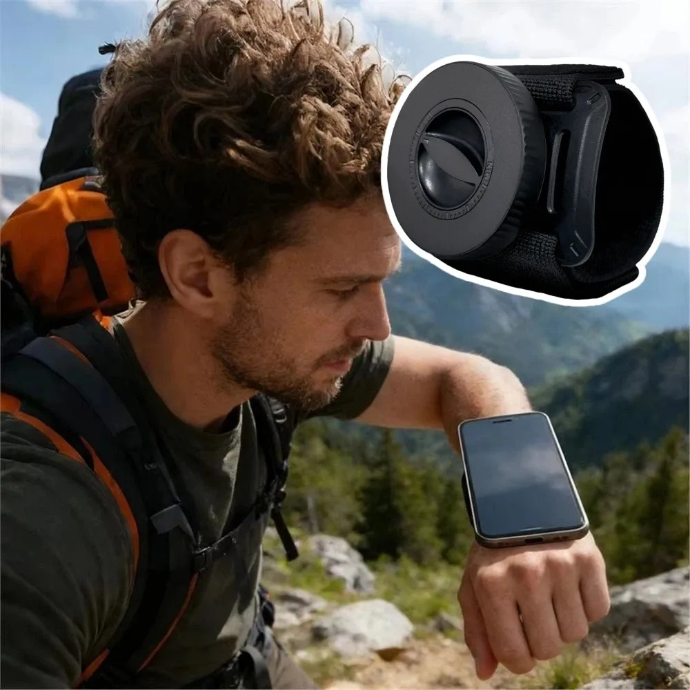 

Creative Running Magnetic Phone Stand 360°Rotated Adjustable Wristband Magnetic Suction Bracket Detachable Lightweight