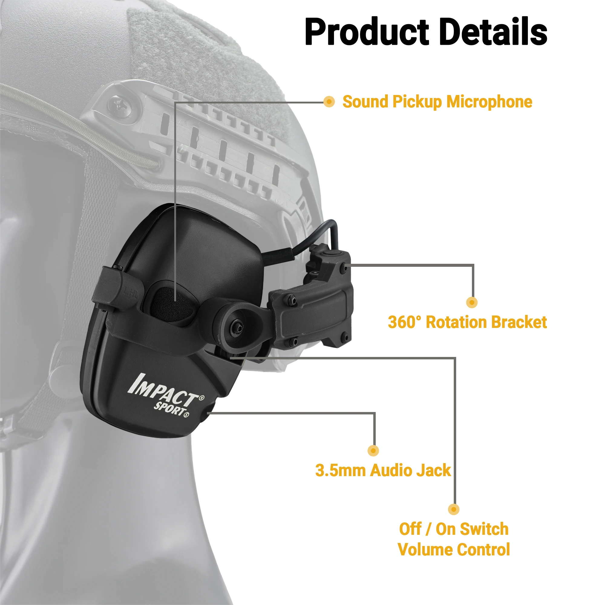 Electronic Headphones for Shooting Anti-noise Hearing Protection Protector Hunting Noise Reduction Earmuffs NRR23db