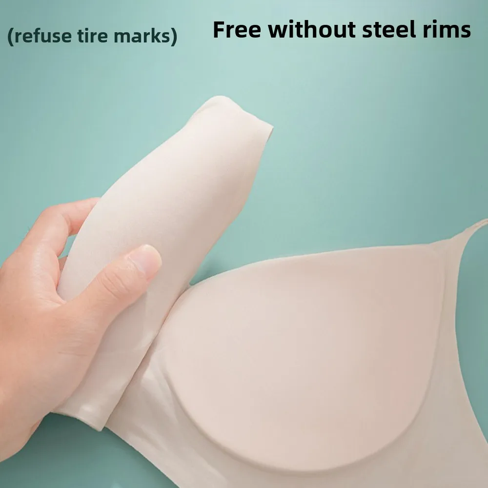 Sujetador ajustado inalámbrico con escote en V profundo, ropa interior push-up antiflacidez sin rastro, pechos recogidos, sujetadores ajustables sin costuras para Yoga