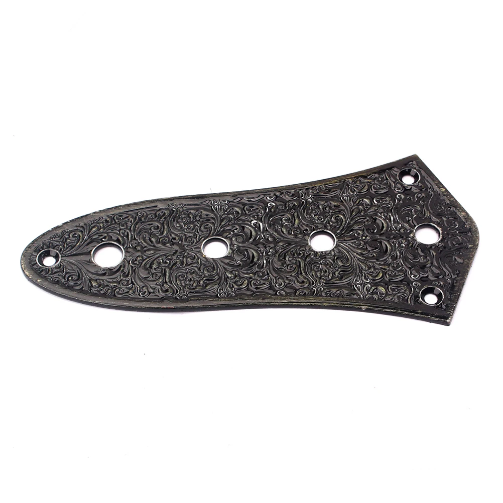 

Style Plate for Electric Bass 4 Hole Chrome Steel Vintage Guitar Parts Zinc Vintage Plate Plates