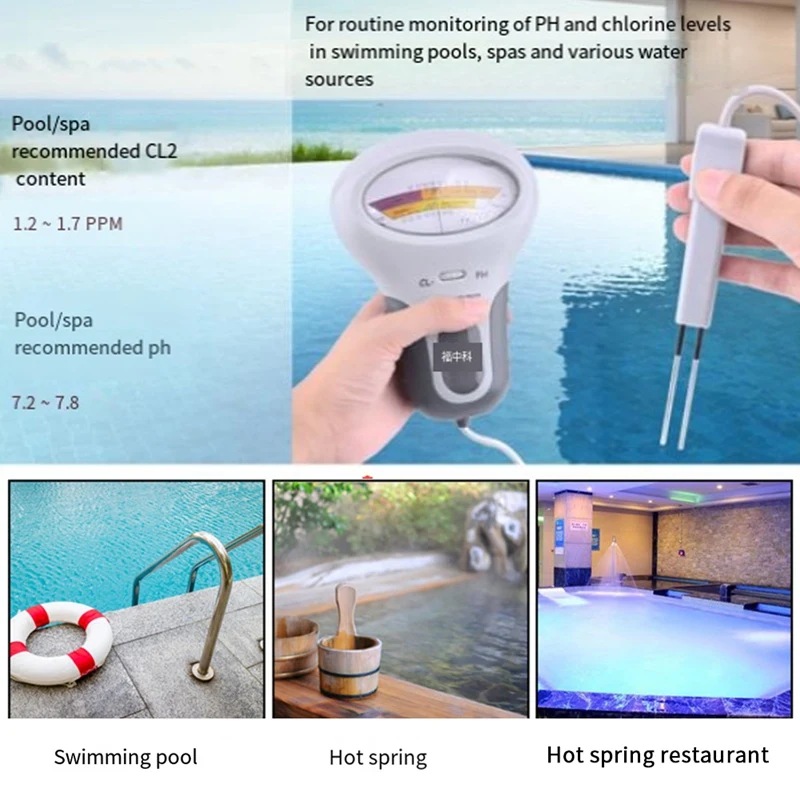 Water Quality Tester Portable Digital Monitor Analysis Chlorine Analyzer Measuring Tool Durable B