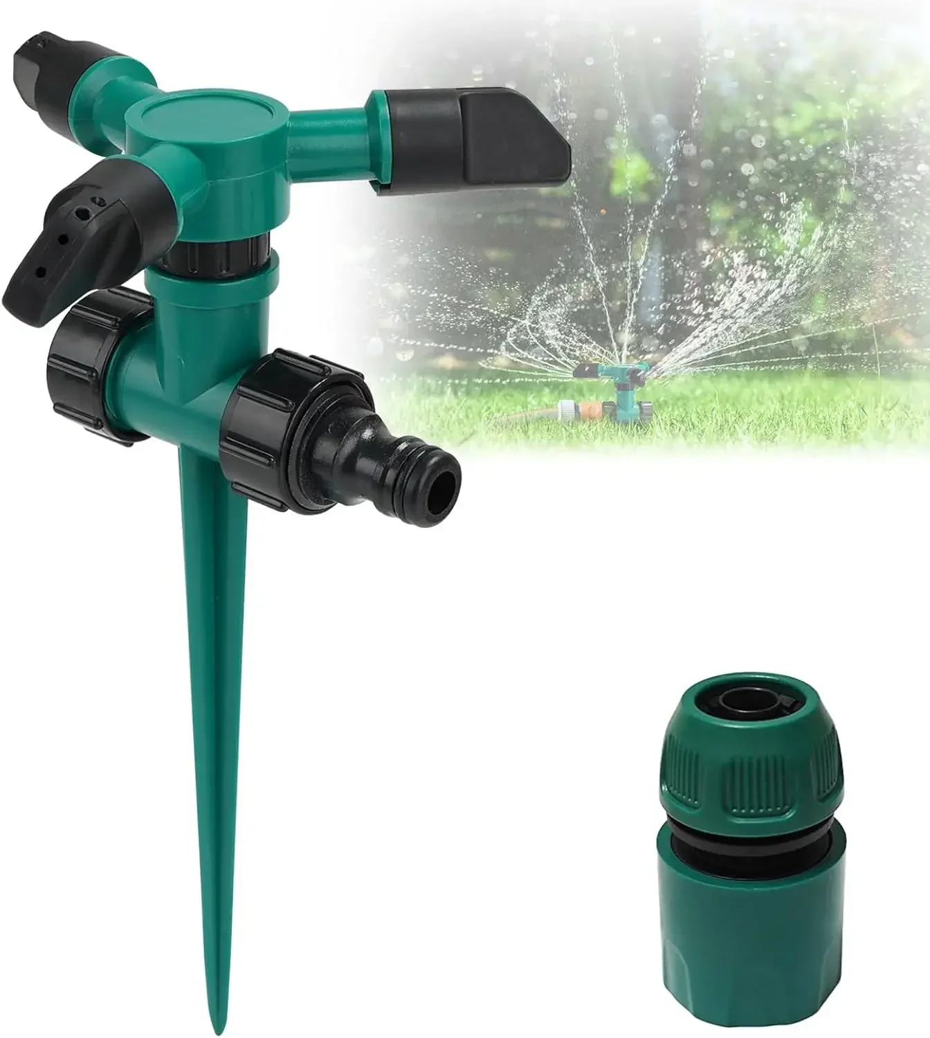 360 Rotating Garden Lawn Sprinkler Sprinklers for Yard Large Area Lawn Sprinklers Powerful and Even Watering