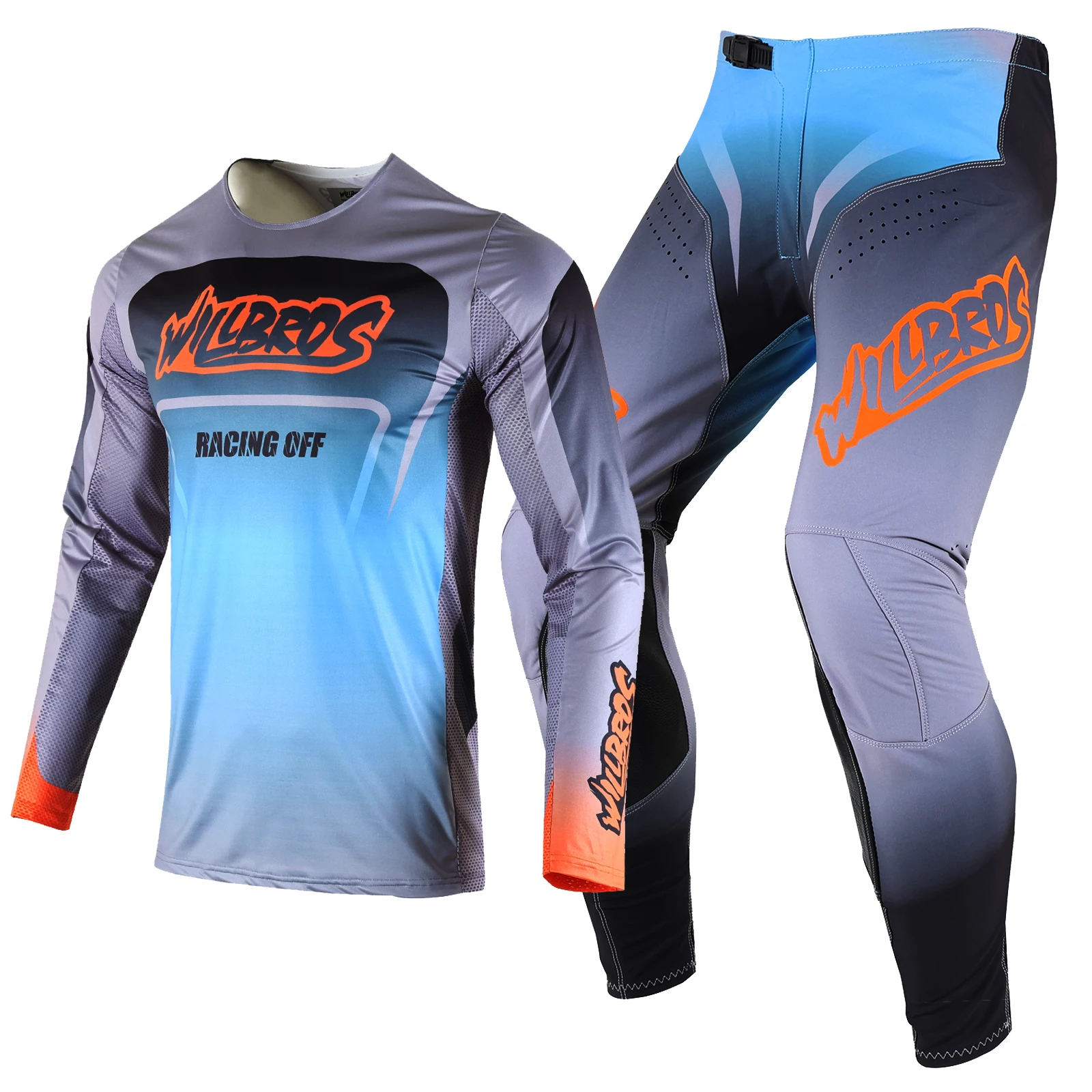 Willbros MX Jersey and Pants Combo Motocross Racing Off Dirt Bike Offroad Riding Enduro Flexair Mach Unisex Gear Set view 6