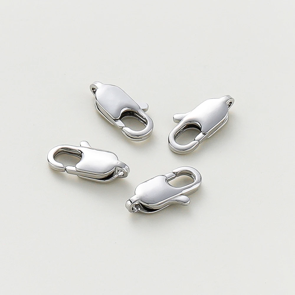 10 Stück lange Karabinerverschlüsse aus 18 Karat vergoldetem Messing mit Biegeringen verbinden Haken für DIY-Armband-Charm-Schmuckherstellung – Detail 10