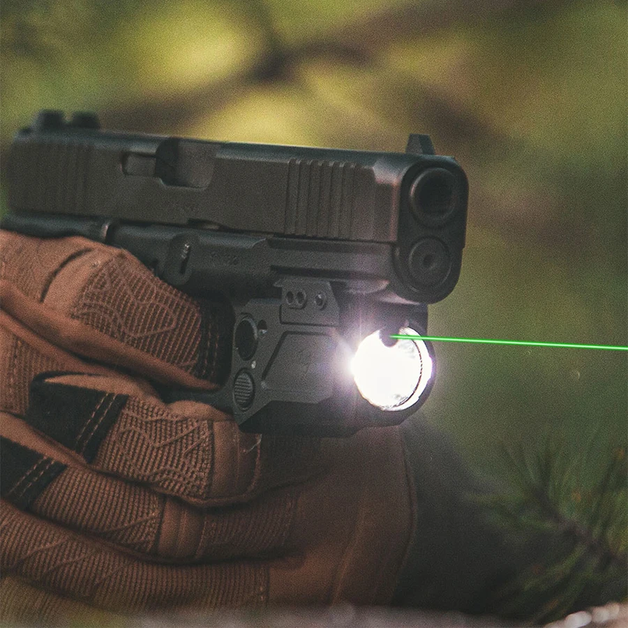 Optique vectorielle arme tactique pistolet lampe de poche 500 Lumens lampe de poche LED rouge vert Laser Glock 17 Airsoft fusil Tlr1 Scout torche