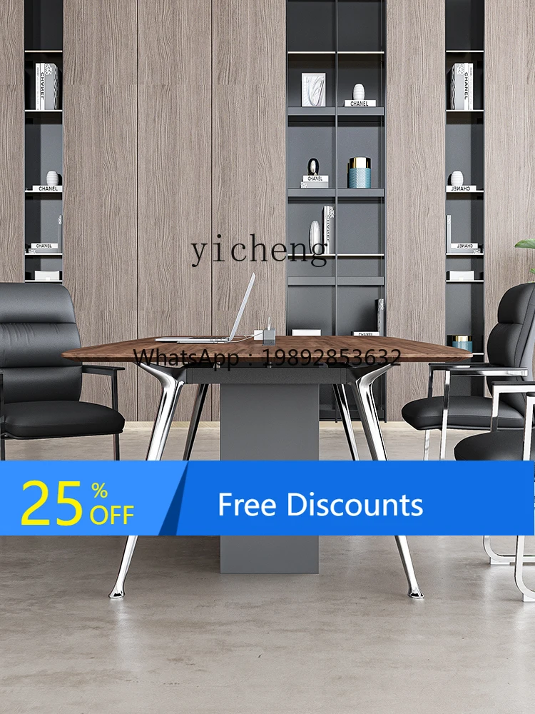 

LYY Conference Table Training Conference Table Office Furniture Modern Large Conference Room Table and Chair Combination