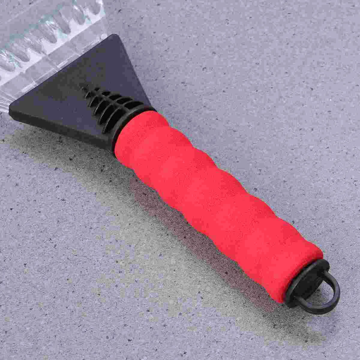 Snow Scraper for Car Windshield Ice Telescopic Removal 2500X1300X300CM with Rubber Sleeve Red