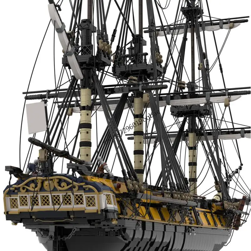 

7825Pcs Moc European Medieval Pirates Series Hms Frigate Warship Diy Creative Ideas Imperial Flagship Toy Gift Custom Puzzles