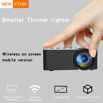 YT100 Home Mini przenośny mini projektor HD bezprzewodowy mini telefon obsługuje mobilny zasilacz 5V2A do biwakowania na świeżym powietrzu