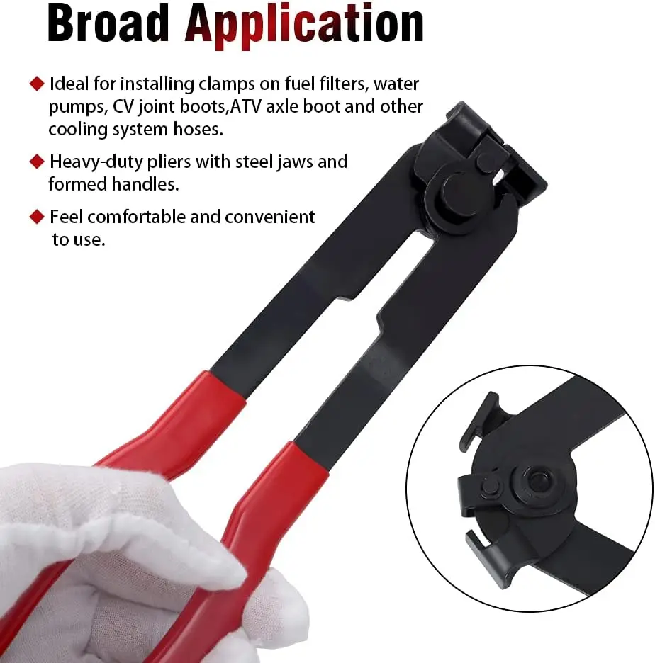 CV Joint Boot Clamp Pliers Tool Ear Type Hose Banding Pliers For Car Axle Boot Clamp Fuel Filter Exhaust Pipe Repair Kit Set