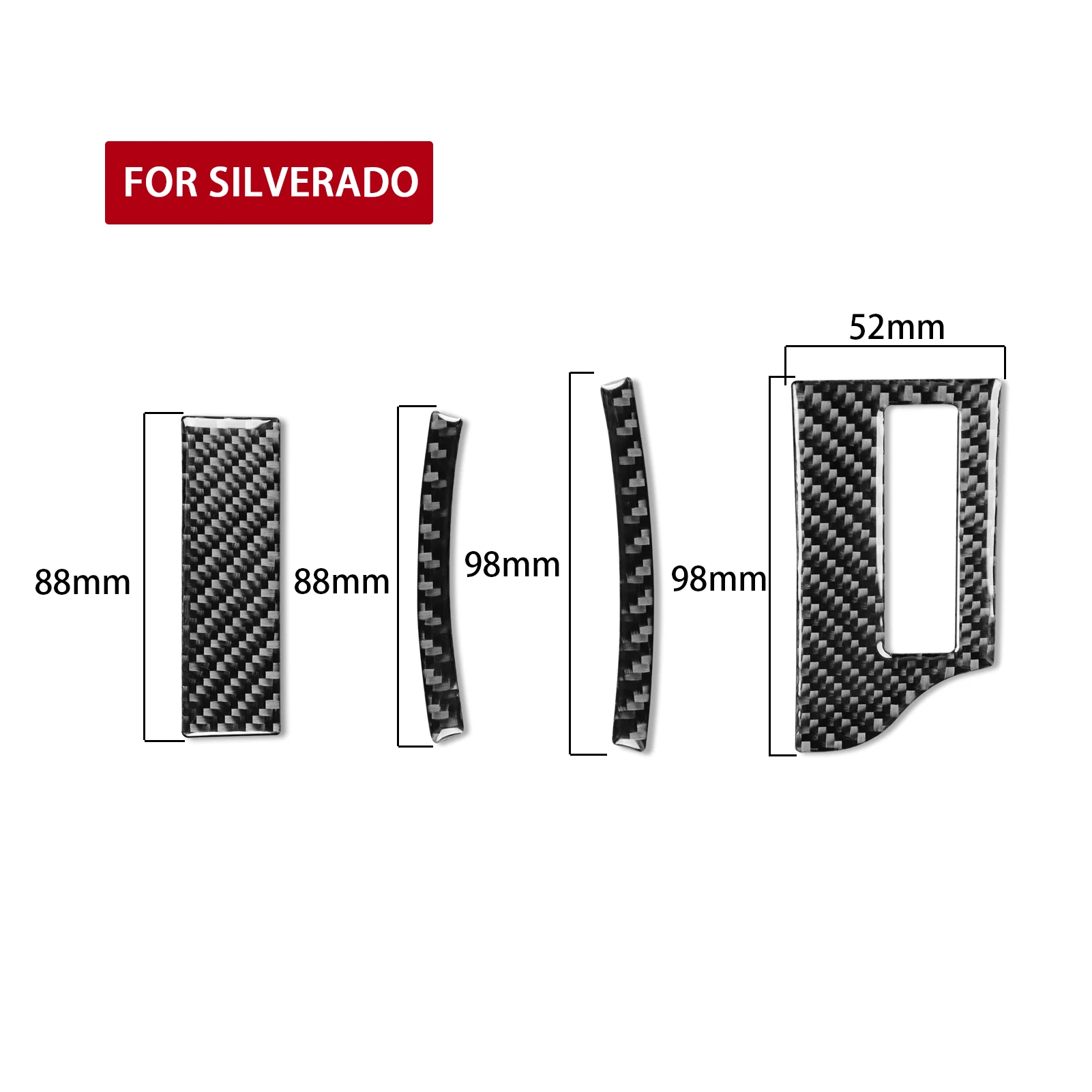 For Chevrolet Silverado Tahoe GMC Avalanche LTZ Sierra SLT 2007-13 Carbon Fiber Speedometer Both Side Trim Car Interior Sticker