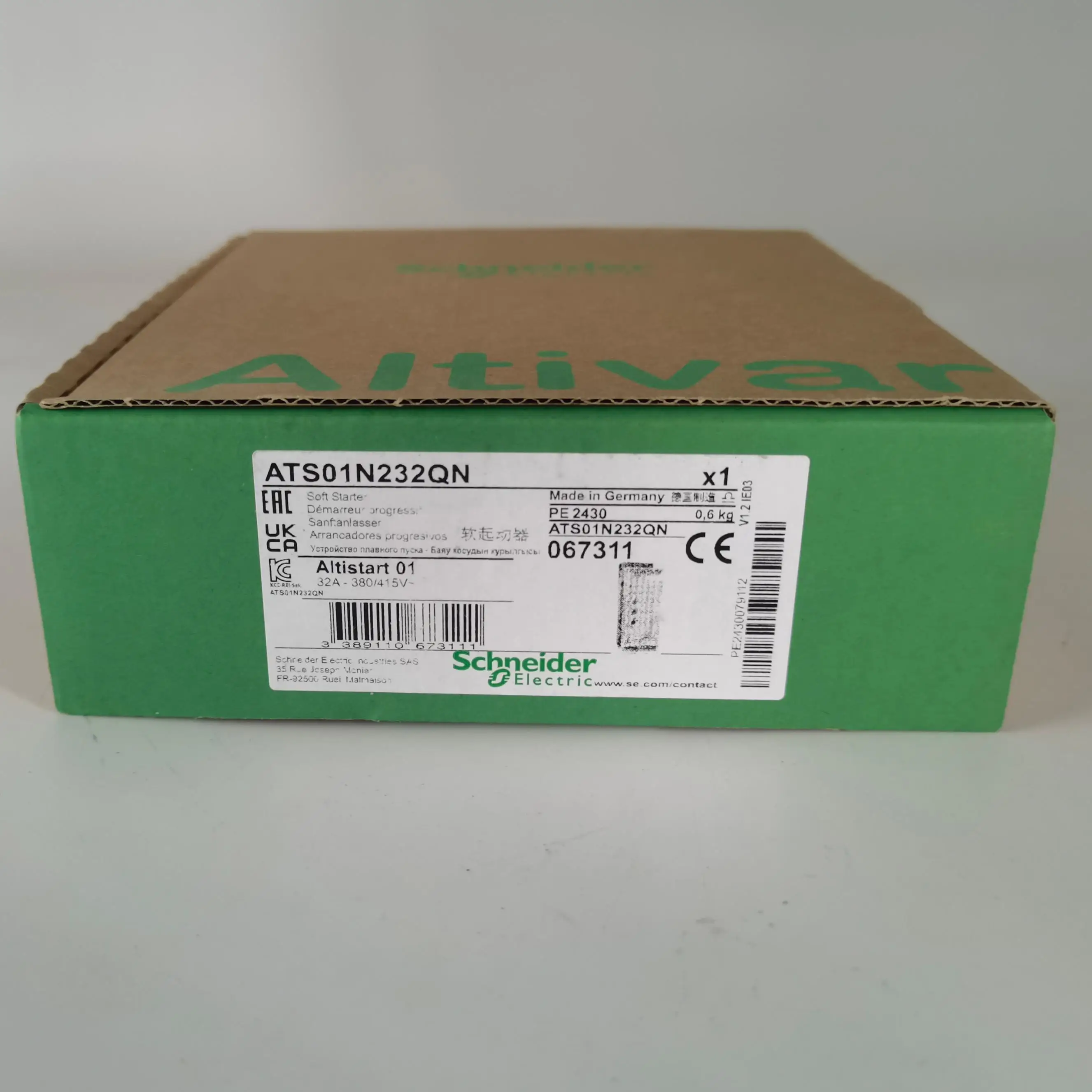 Avviamento morbido per motore asincrono Altistart Serie 01 ATS01 32A da 380 a 415 V 15 kW per apparecchiature petrolchimiche