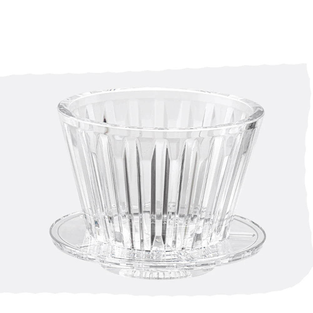 B75 Wave Coffee Dripper Crystal Eye Pour Over Coffee Filter PCTG 1-2 Cups Coffee Maker Increase Uniformity Transparent