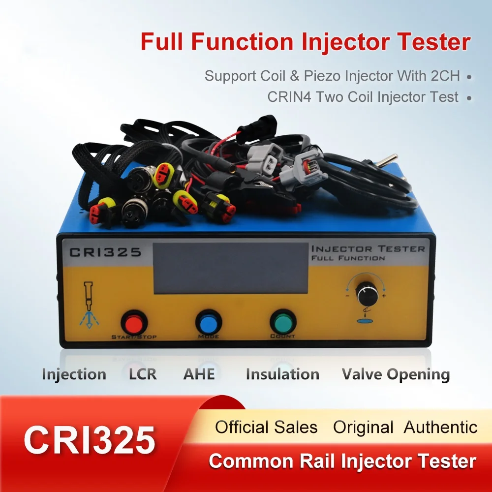 

CRI325 Common Rail Injector Tester Double Coil Piezo Injector Tester For Siemens Air Gap Insulation Capacitance AHE Test