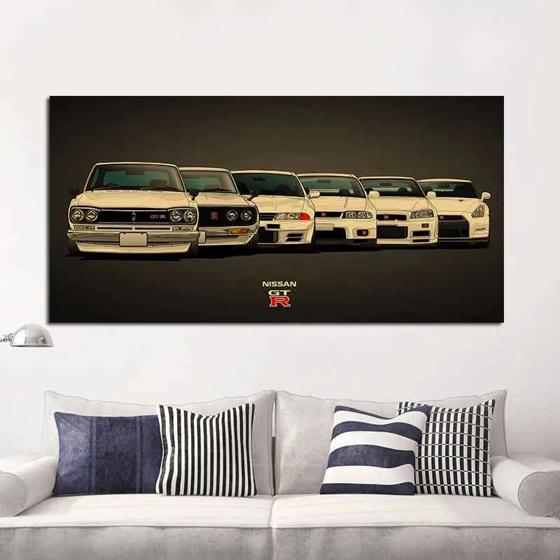 Nissan Skyline GTR Evolution No Framed Sports Car Canvas Wall Art Paintings HD Prints Home Decor Posters For Living Room Bedroom