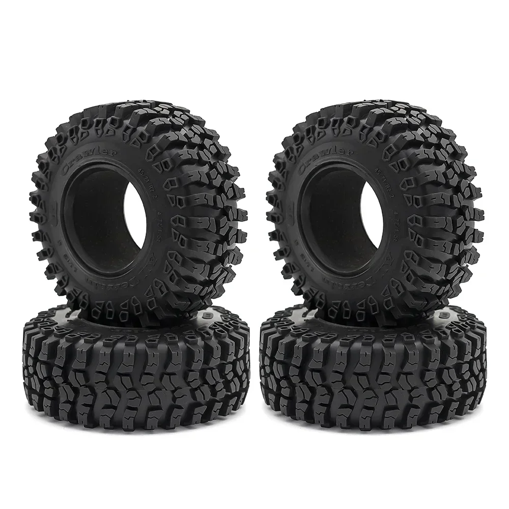 

4PCS 125MM 2.2Inch Rubber Wheel Tires Tyre For 1/10 RC Crawler Car Axial SCX10 90046 RR10 Wraith Trxs TRX4 TRX-6