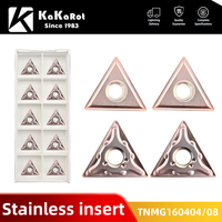 Kakarot Carbide Insert TNMG160404 MA VP15TF TNMG 160408 MS Turning Tools For Stainless Steel CNC Lathe Cutter 10pcs Blade Plate