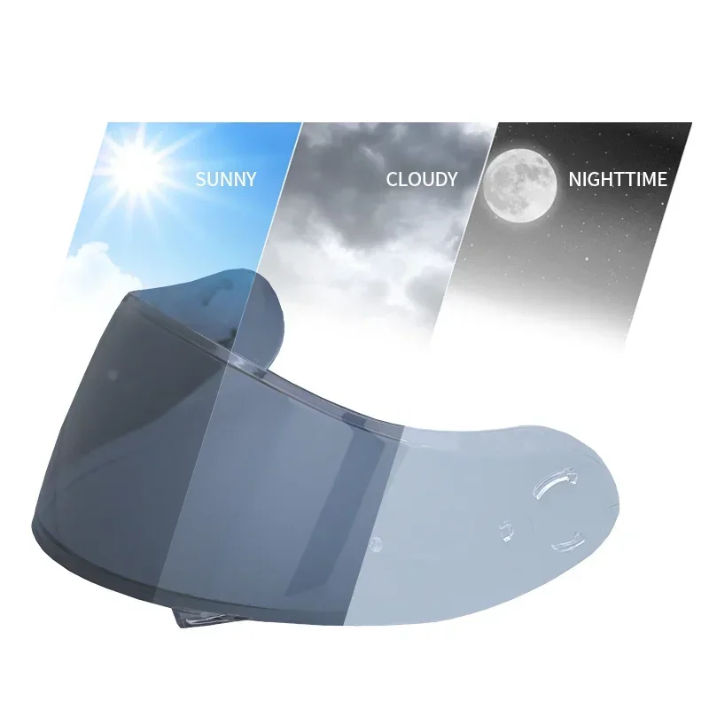 Photochromic Visor Lens for SHOEI Neotec 2 CNS-3,Plating Lens Phototropy Clear Anti-UV Glasses Shield Autochromic lens