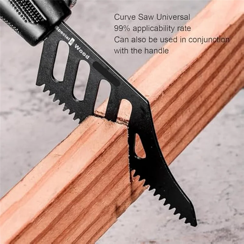 ABJY-лобзик из высокоуглеродистой стали, пильное полотно для промывки, набор из 5 предметов с ручкой для софт-дерева, дробной фанеры, нерегулярные кривые